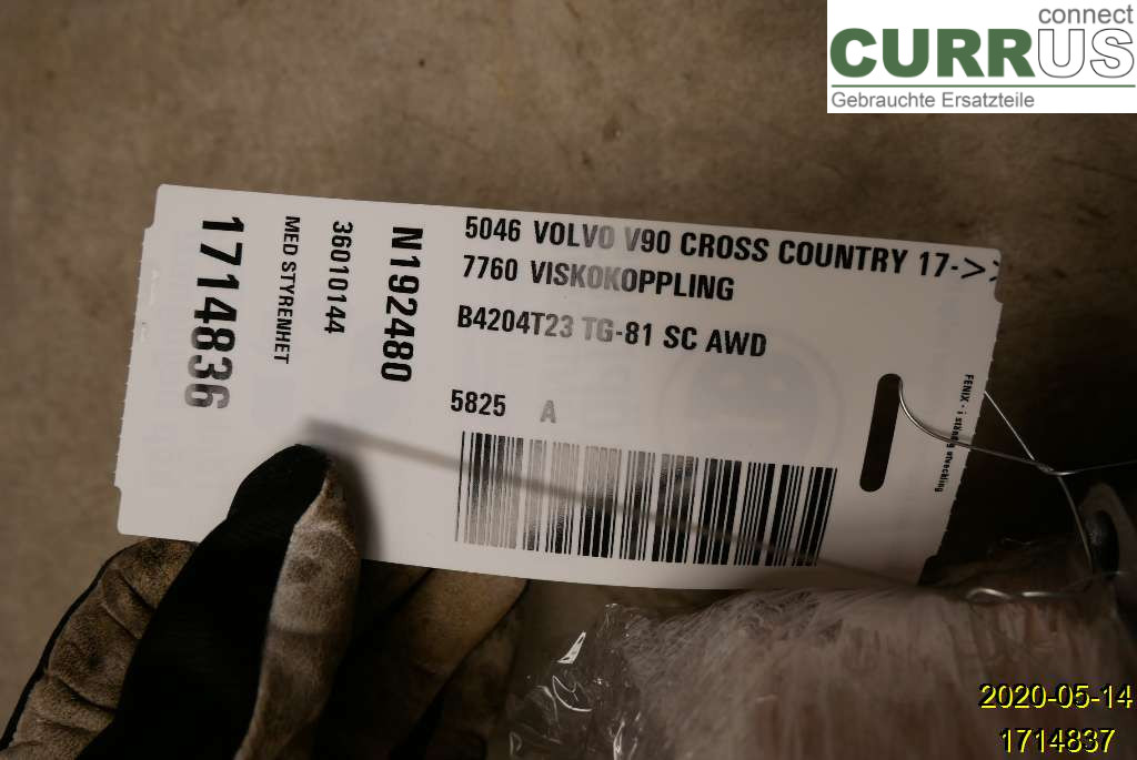 VOLVO V90 CROSS COUNTRY 17- Differential 36010143 B4204T23