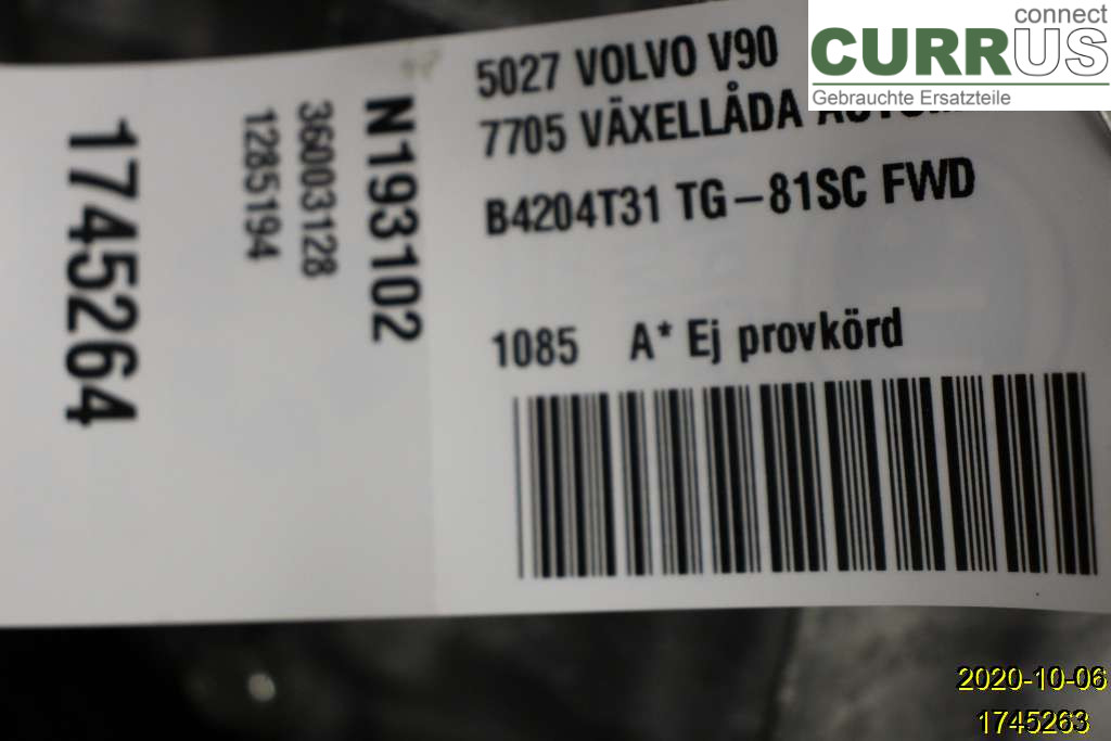 VOLVO V90  17- Moteur 36011520 B4204T31